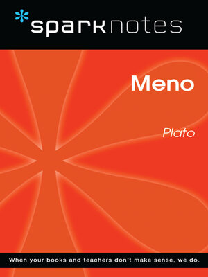 cover image of Meno (SparkNotes Philosophy Guide)